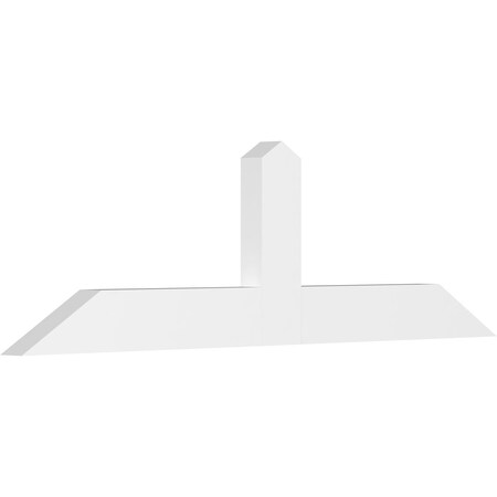 Ekena Millwork Portland Architectural Grade PVC Gable Bracket, 48"W x 14"H x 2"D x 4"F, 7/12 Pitch GBP048X14X0204POR00